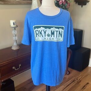 Soft Comfy Blue Rocky Mtn High T-Shirt